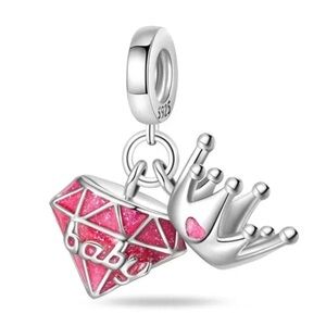 Silver and Pink Charm Pandora